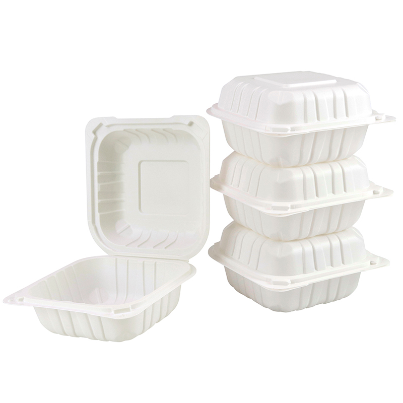 15oz.Mineral Filled PP White Hinge Container 5.5x5.5x2.75inches-250/case 224