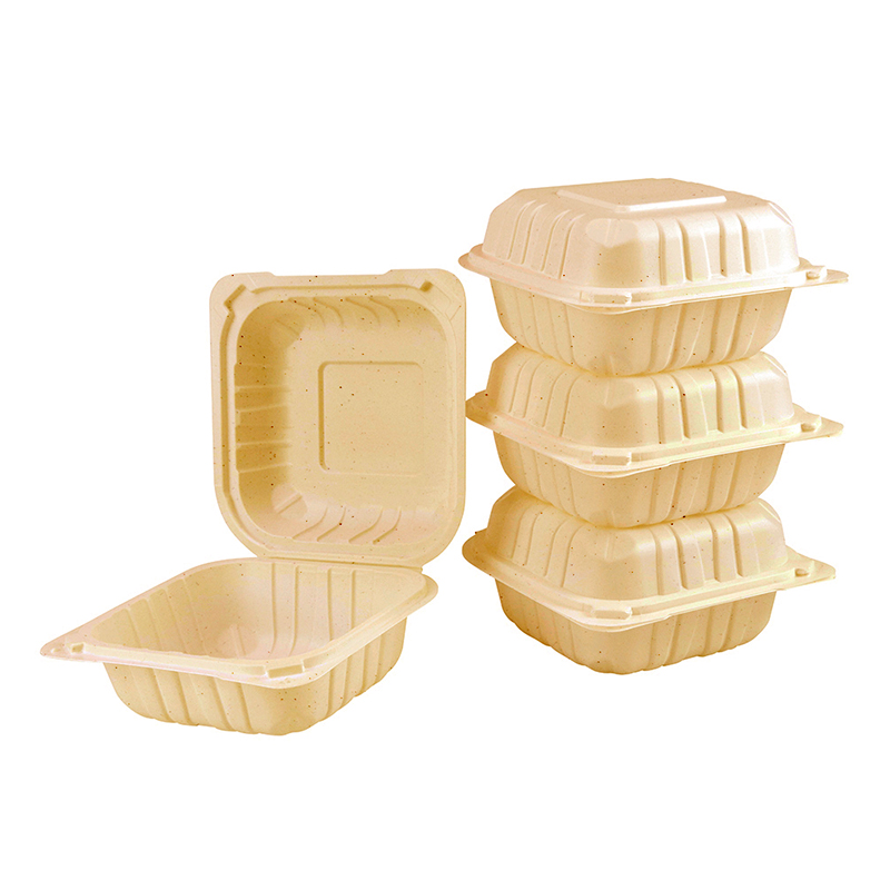 15oz.biodegradable Natural Hinge Container 5.5x5.5x2.75inches-250/case 224