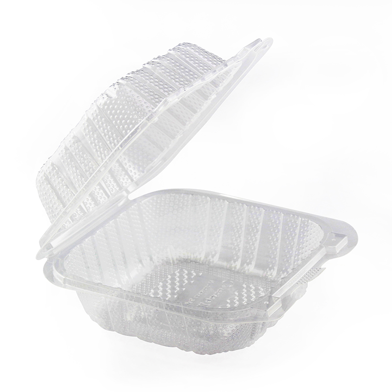 18oz. PP Clear Hinge Container 6x6x3inches-250/case 601