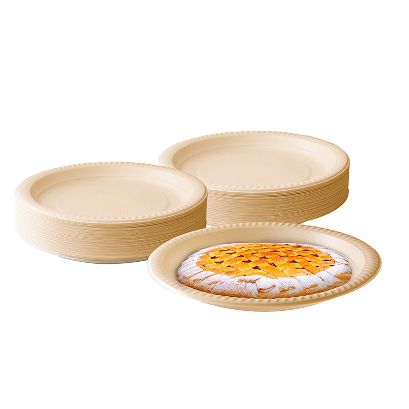 9 inch Round Natural biodegradable Plate Eco-friendly