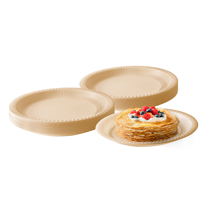 10.25 inch Round Natural biodegradable Plate Eco-friendly