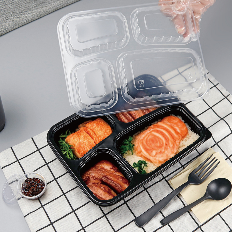 4 compartment detachable food container with Lid