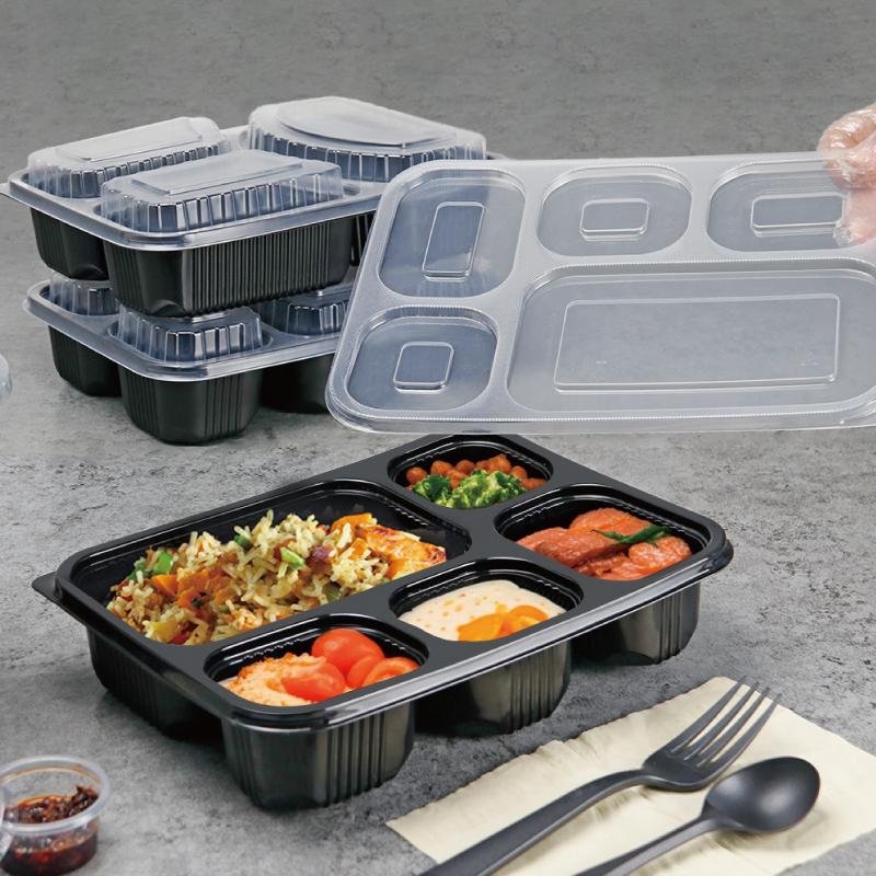 5 compartment detachable food container with Lid