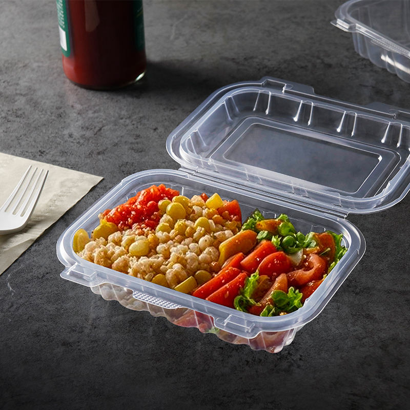 17oz. PP Clear Hinge Container 7x5x2inches-300/case US-611