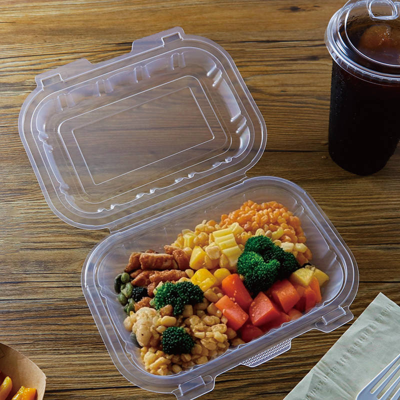 26oz. PP Clear Hinge Container 8x6x2.8inches-300/case US-628