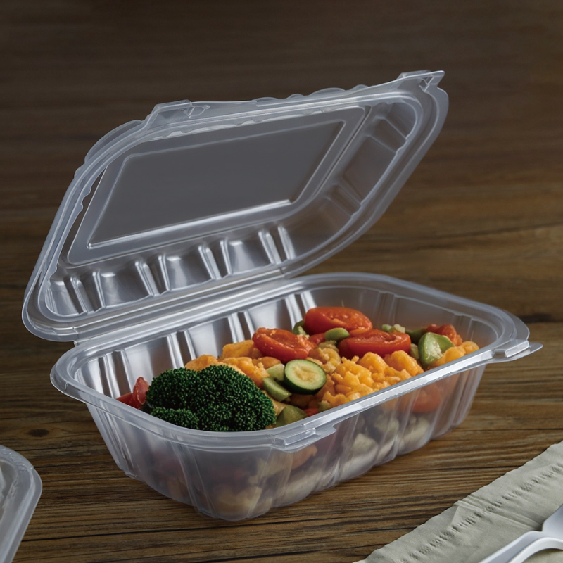 28oz. PP Clear Hinge Container 8x6x2.8inches-300/case US-699