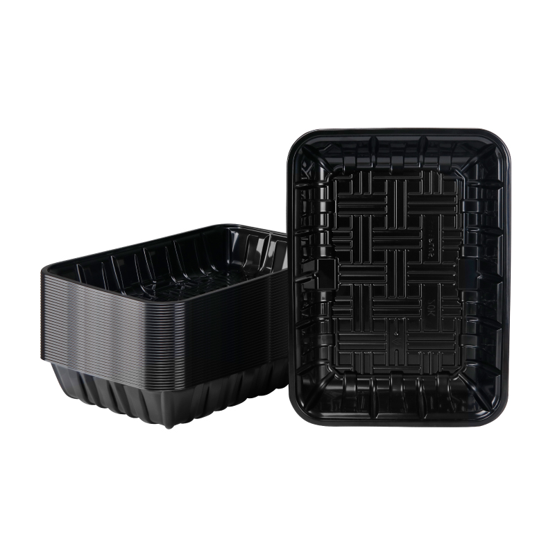 Disposable Black PET Supermarket and processor trays 20K