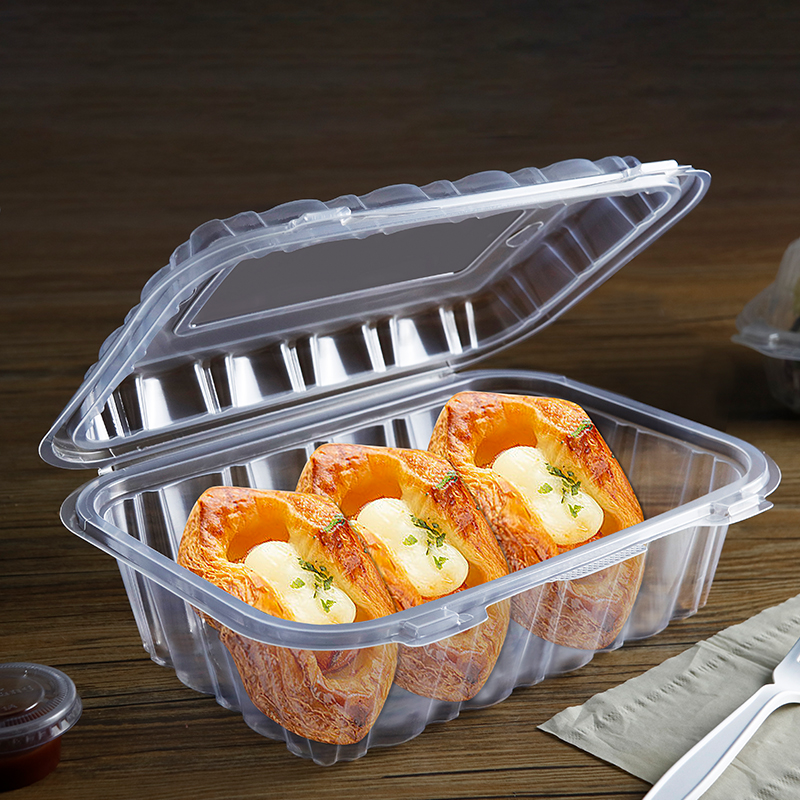 51oz. PP Clear Hinge Container 9.5x7x3inches-200/case US-955