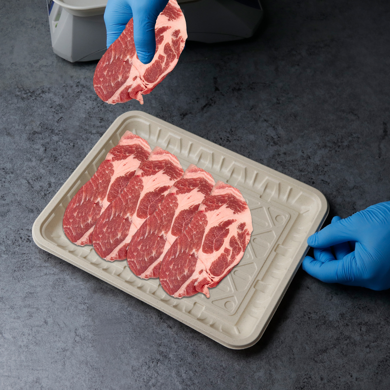 Multi-size Eco-friendly Biodegradable Natural Microwaveable Processor Tray GZ-8S