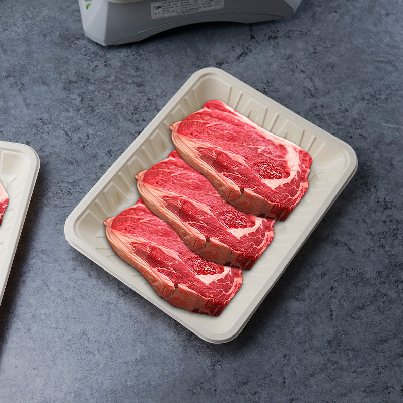 Multi-size Eco-friendly Biodegradable Natural Microwaveable Processor Tray GZ-8P