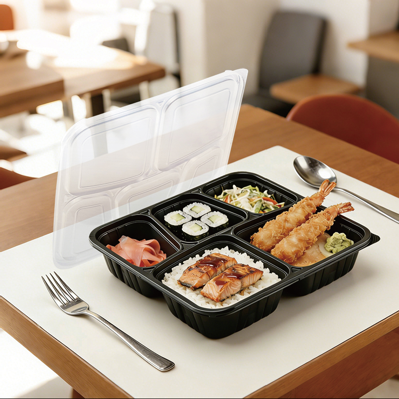 5 compartment detachable food container with Lid