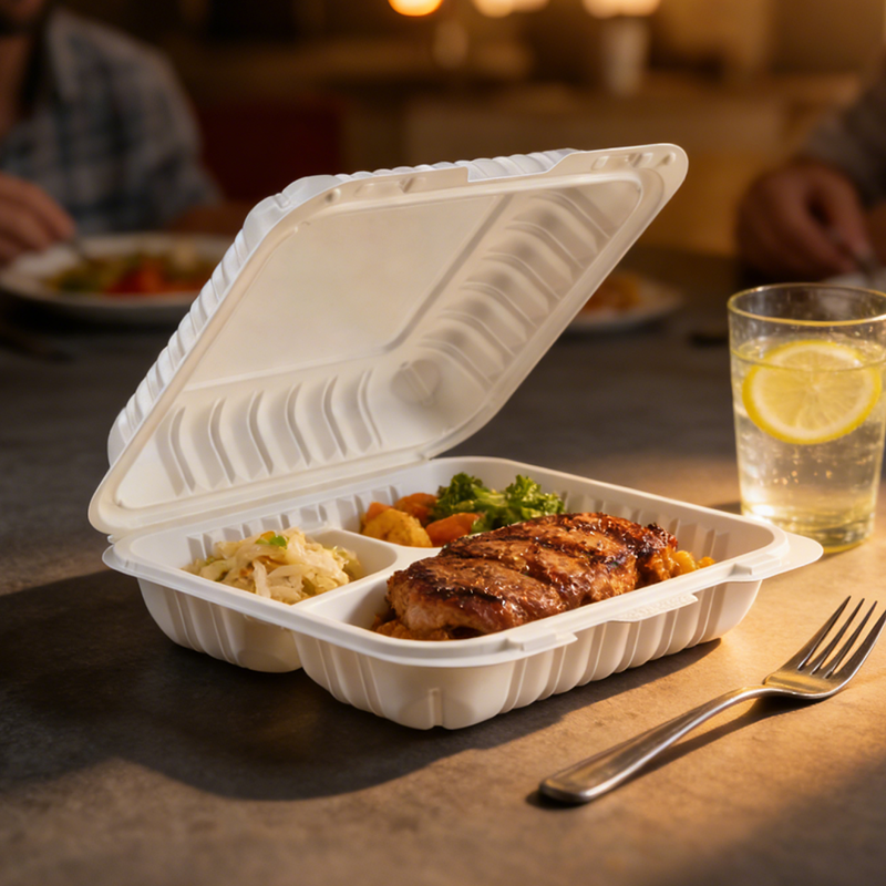 18oz Mineral Filled PP Hinged Container