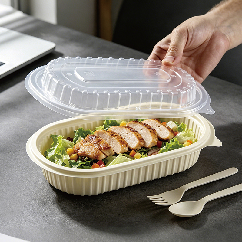 PP-8000 Beige Rectangular Container