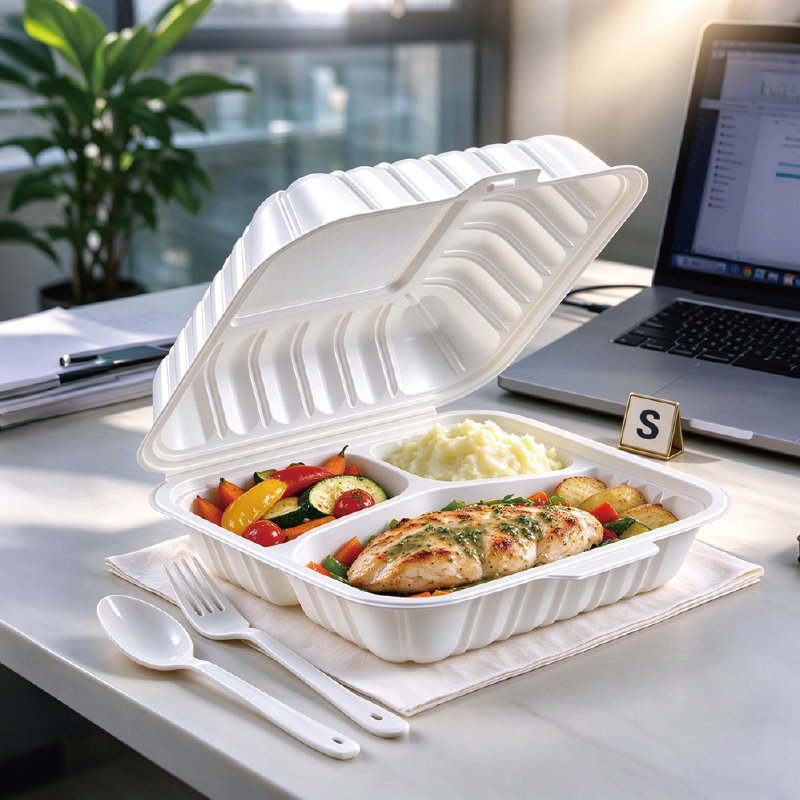 11oz Mineral Filled PP Hinged Container