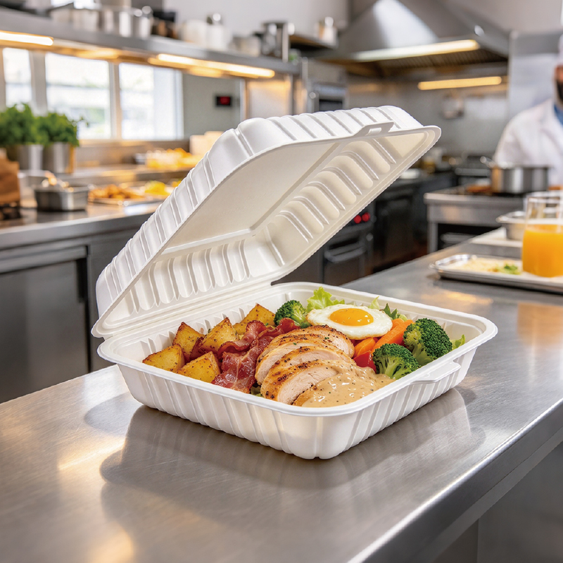 45oz Mineral Filled PP Hinged Container
